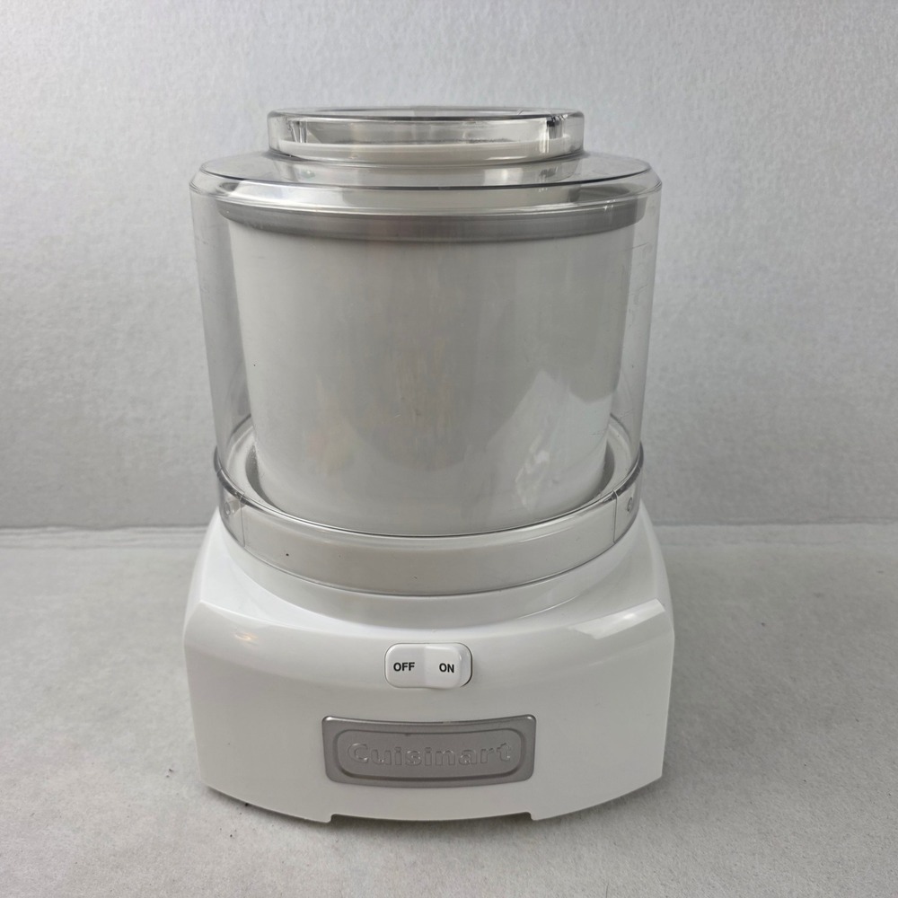 Cuisinart ICE-21 White Frozen Yogurt Ice Cream and Sorbet Maker 1.5 Quart 50W